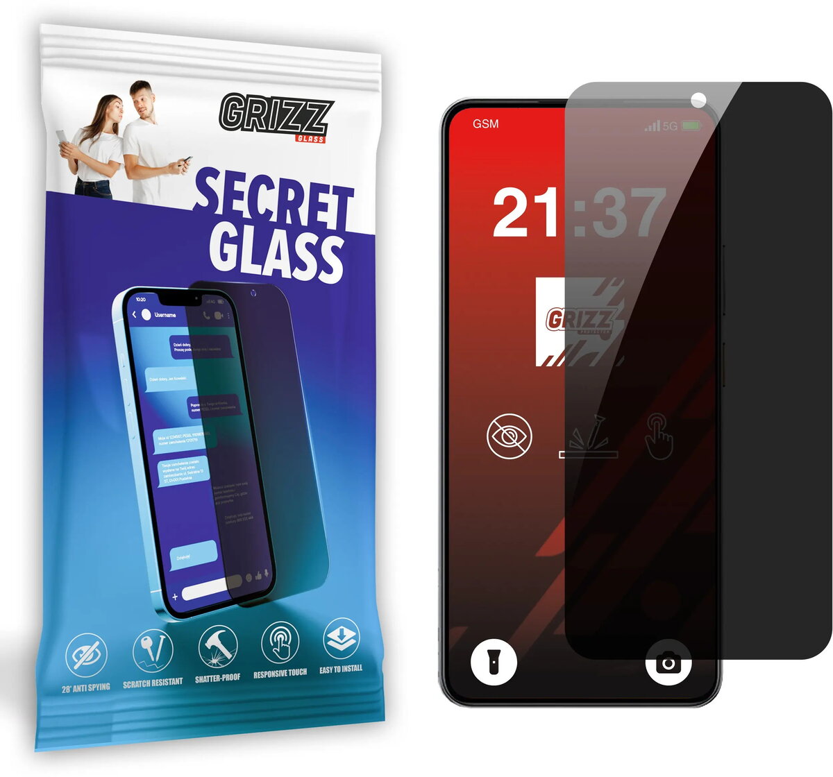Matēts privātuma stikls GrizzGlass SecretGlass priekš