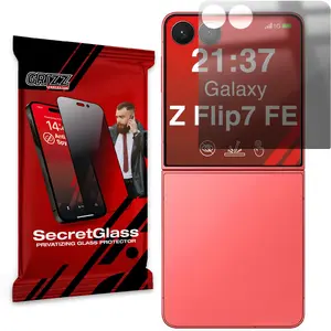 Матовое защитное приватное стекло GrizzGlass SecretGlass для Samsung Galaxy Z Flip7 FE