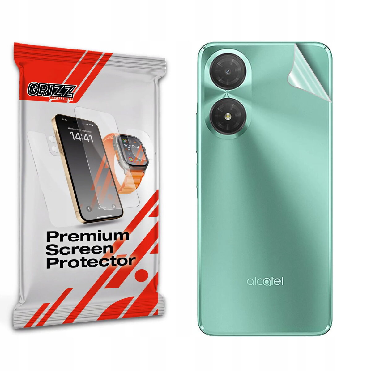 Aizmugures aizsargplēve GrizzGlass SatinSkin priekš Alcatel