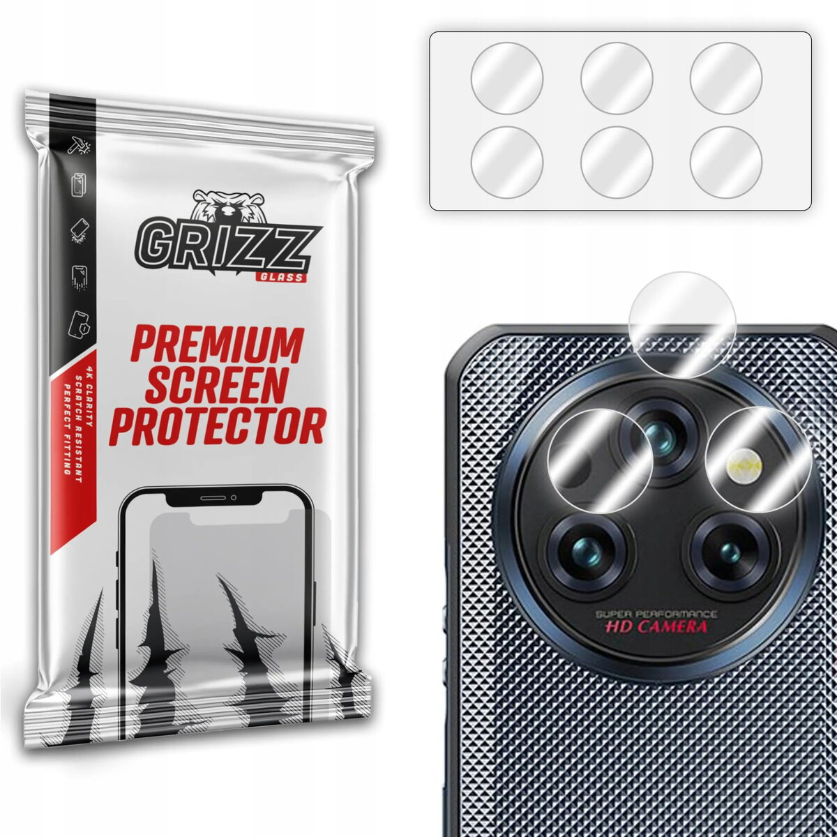 Kameras stikliņš GrizzGlass HybridGlass priekš Oukitel