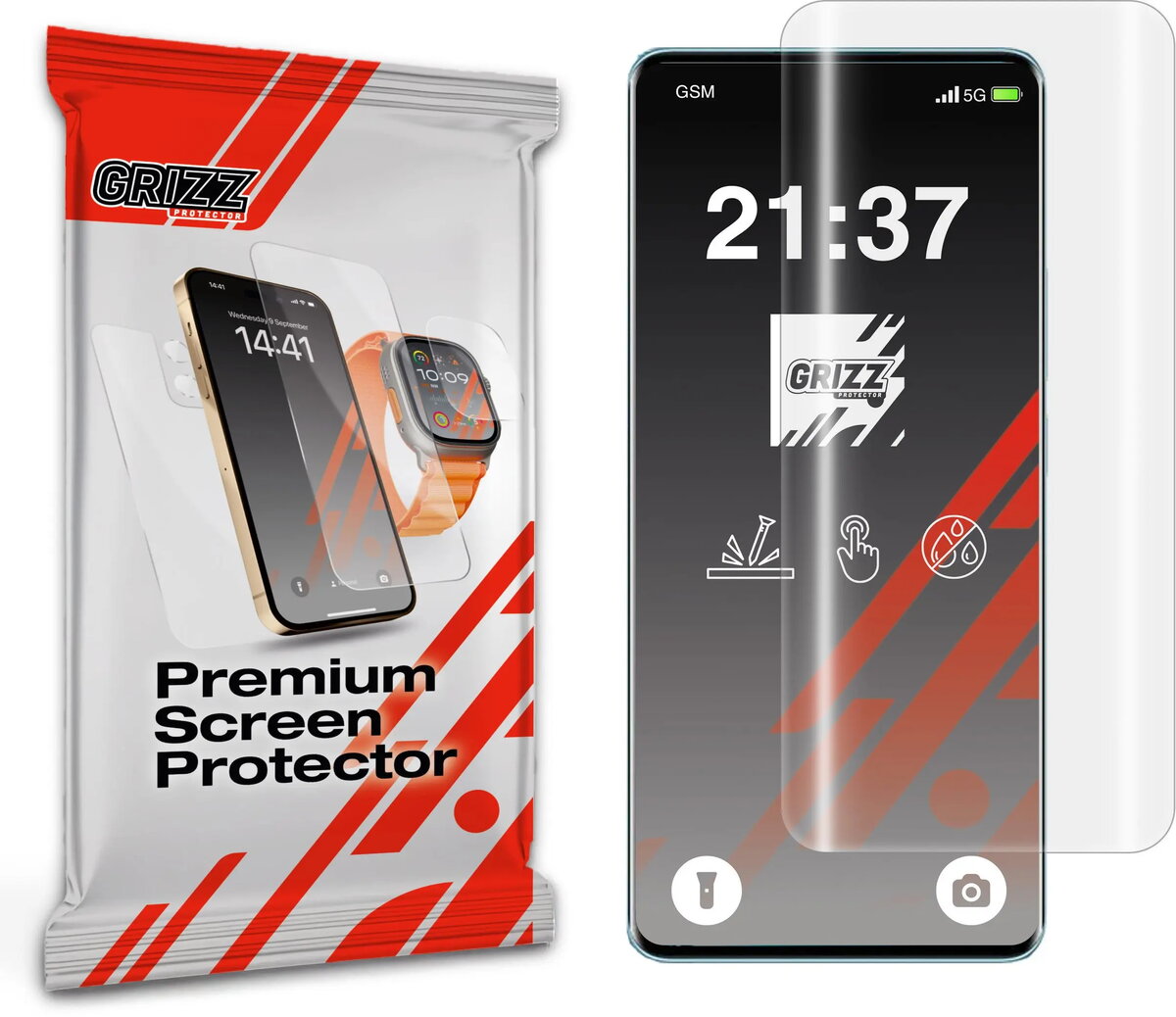 Hidrogelas aizsargplēve GrizzGlass Hydrofilm priekš Realme
