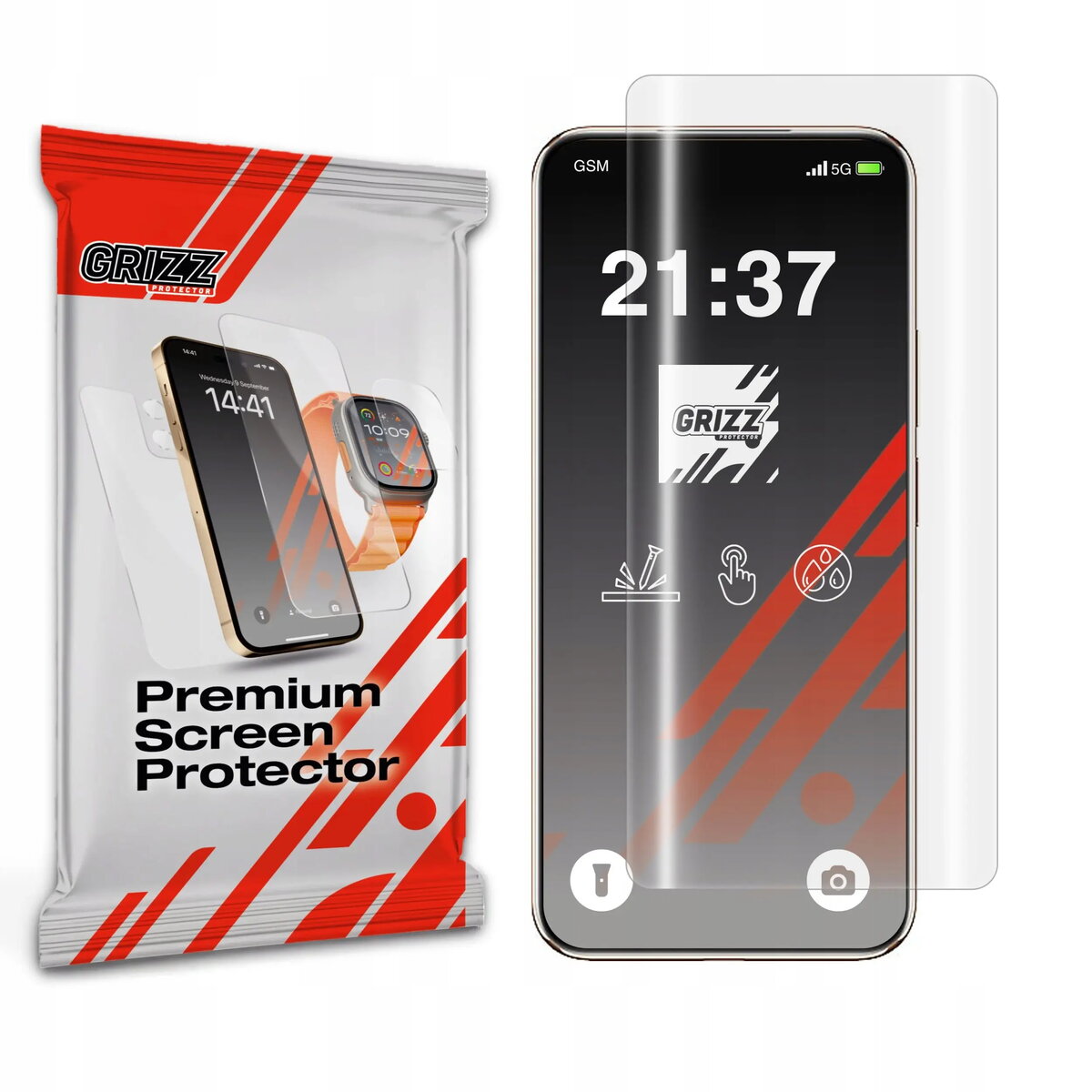 Aizsargplēve GrizzGlass Hydrofilm (hidroželejs) priekš Huawei