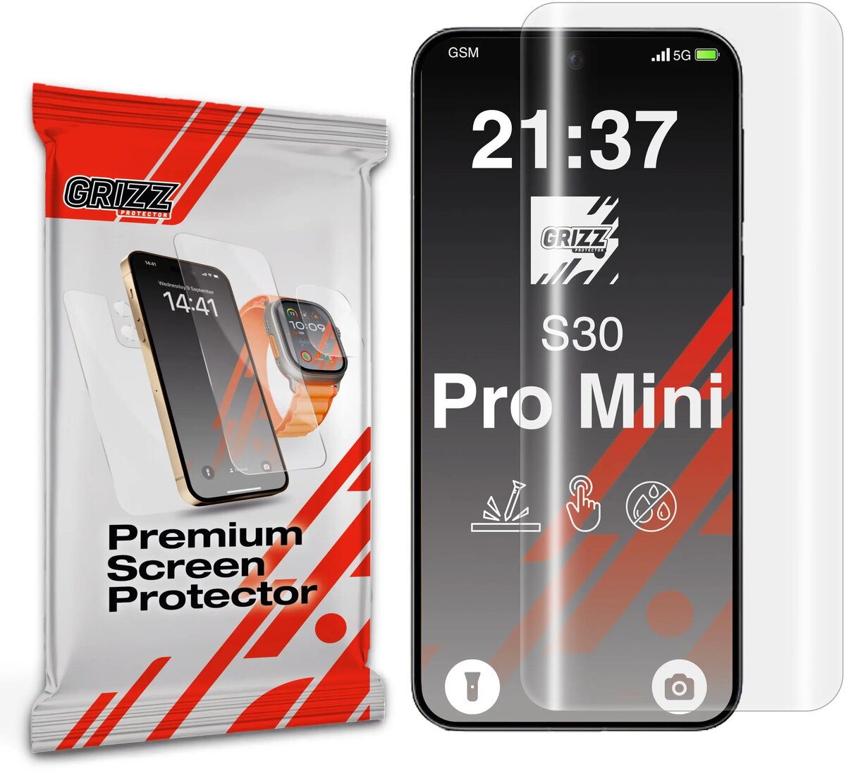 Aizsargplēve GrizzGlass Hydrofilm (hidroželis) priekš Vivo