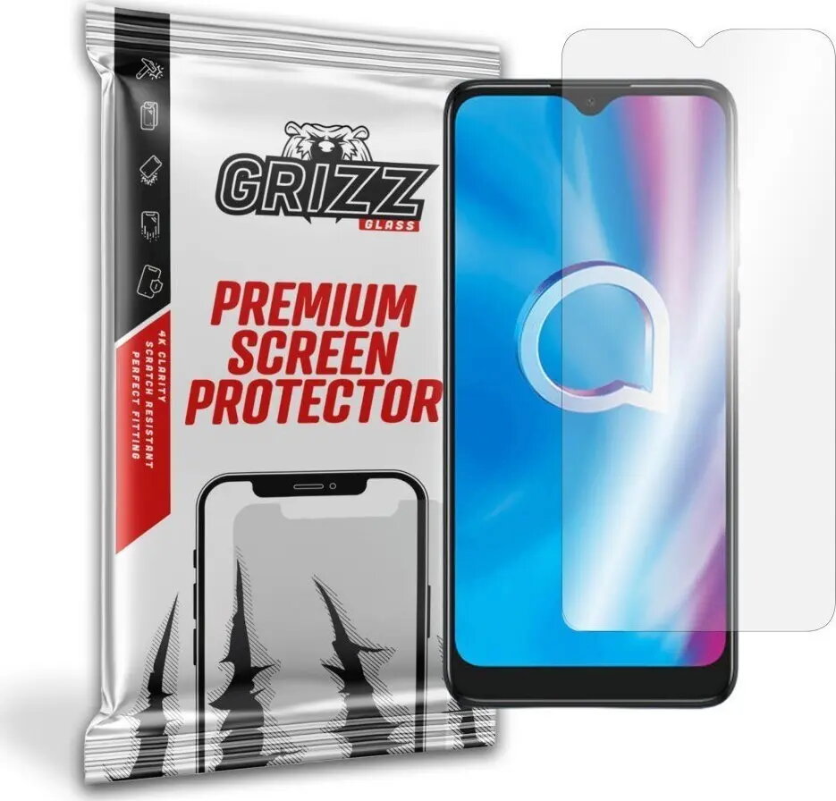 Hibrīdais aizsargstikls GrizzGlass priekš Alcatel 1S
