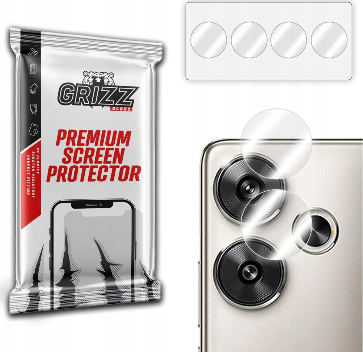 Kameras aizsargstikls GrizzGlass HybridGlass priekš Xiaomi