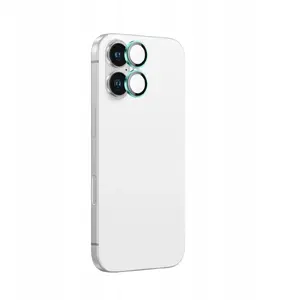 Tempered camera lens glass Amazingthing AR Aluminium 2-Lens with frame for iPhone 16 / 16 Plus — green