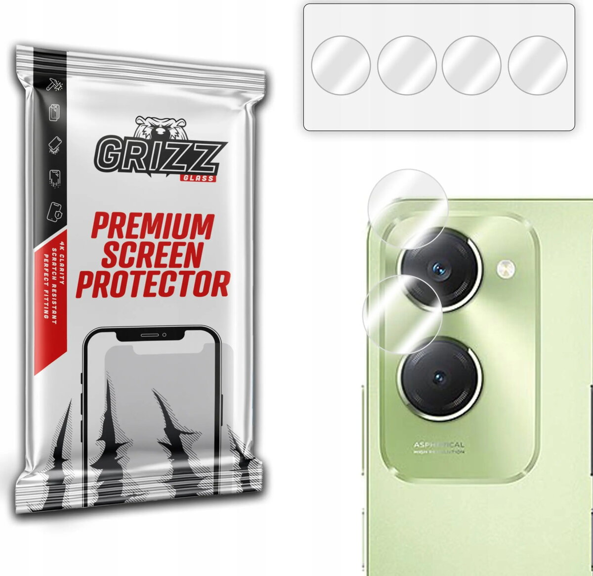 Aizsargstikls kameras GrizzGlass HybridGlass priekš Vivo