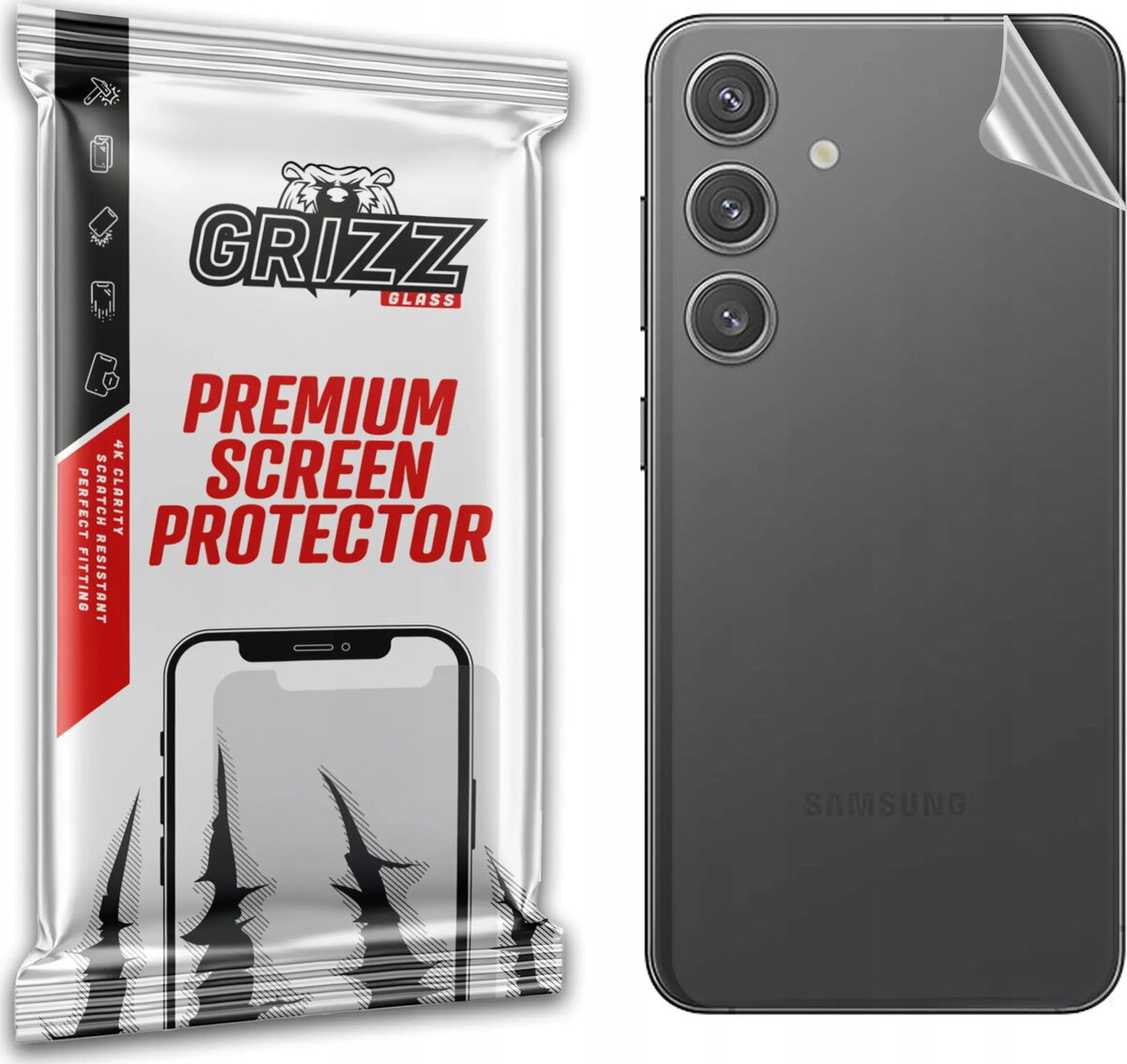 Aizsargplēve aizmugurei GrizzGlass UltraSkin priekš Samsung