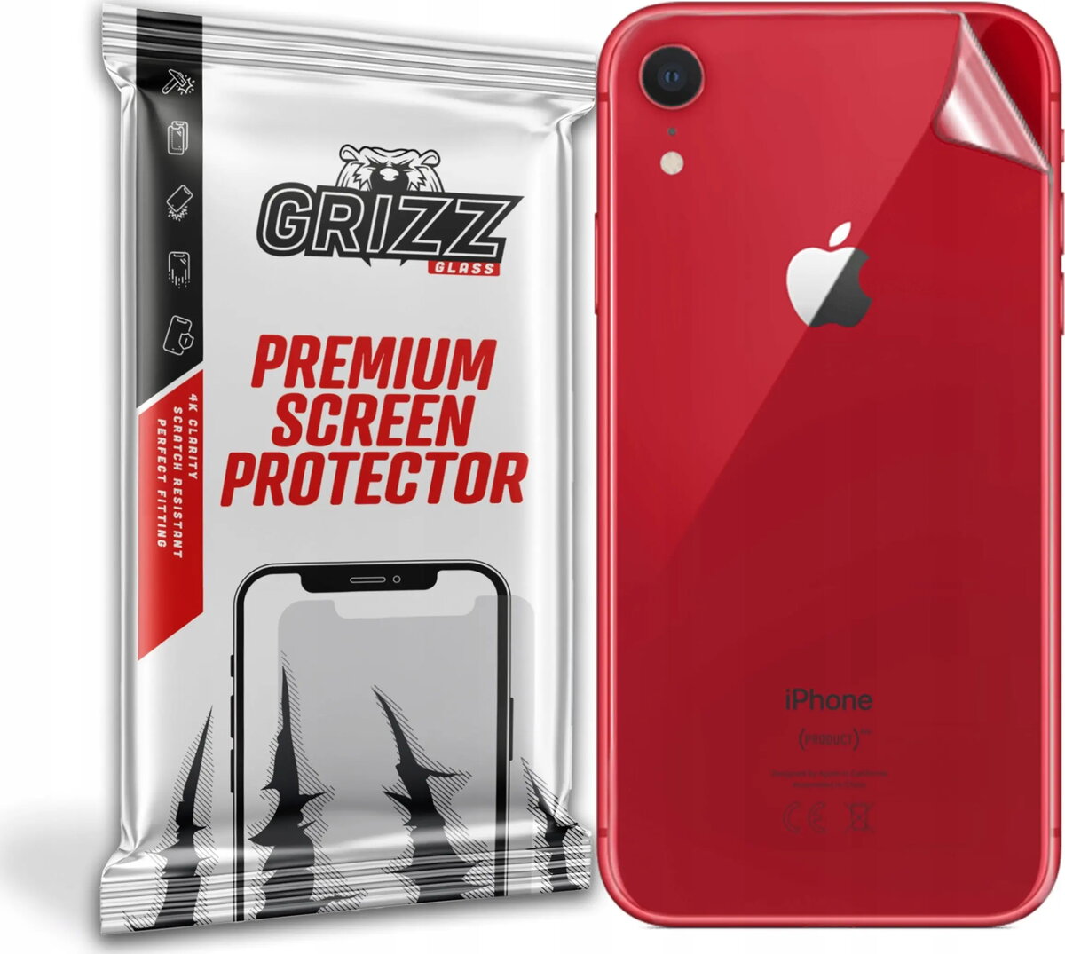 Aizmugures aizsargvāksne GrizzGlass priekš Apple iPhone