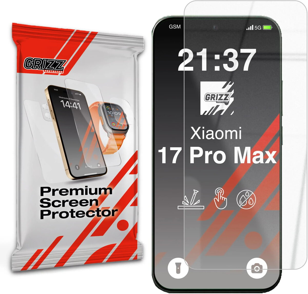 Aizsargstikls GrizzGlass HybridGlass priekš Xiaomi 17