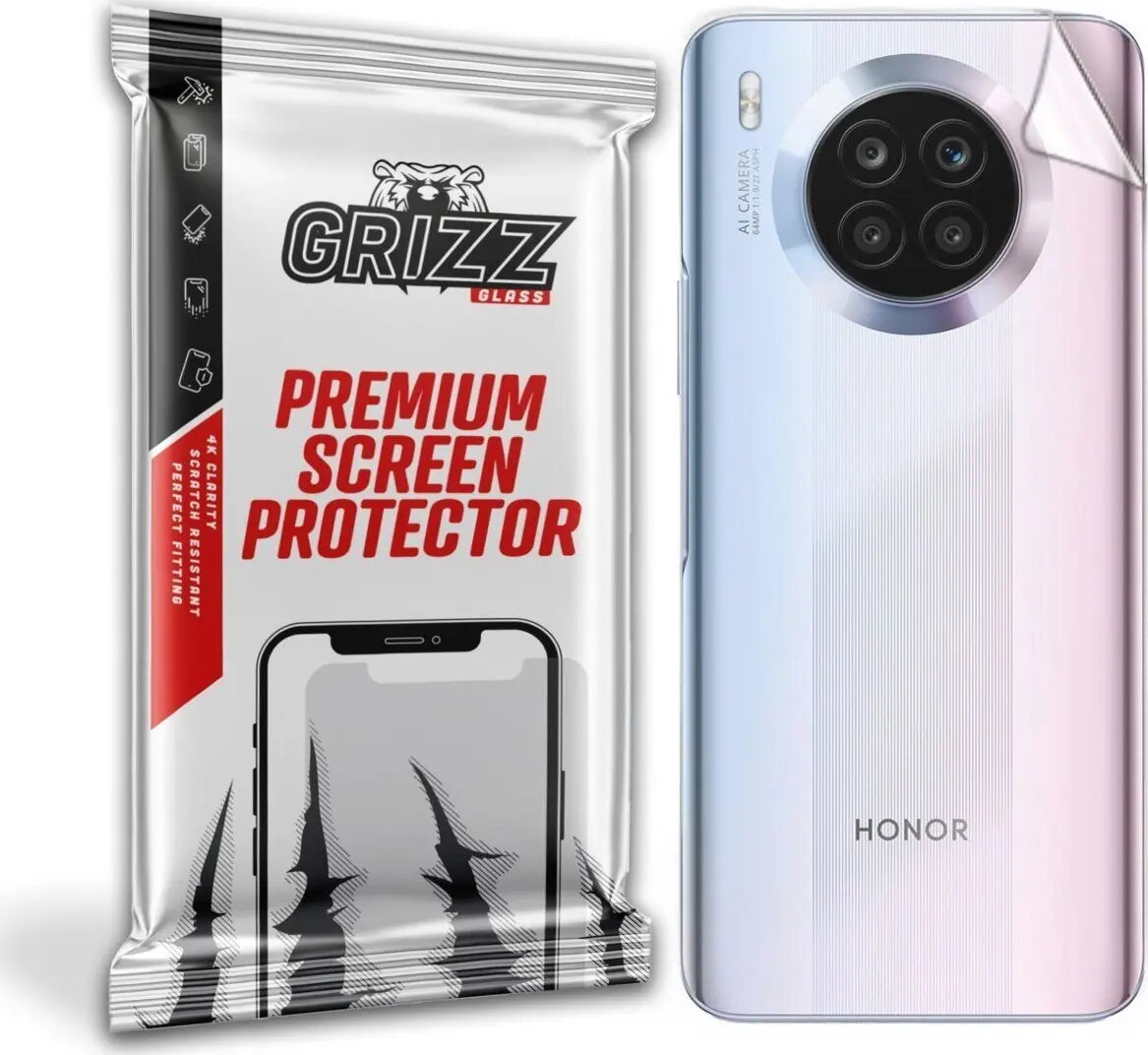 Aizmugures stikla aizsargplēve GrizzGlass priekš Honor