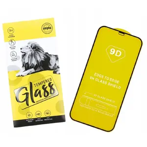 Закалённое защитное стекло 9D для iPhone 13 Mini 5.4" с чёрной рамкой, No name