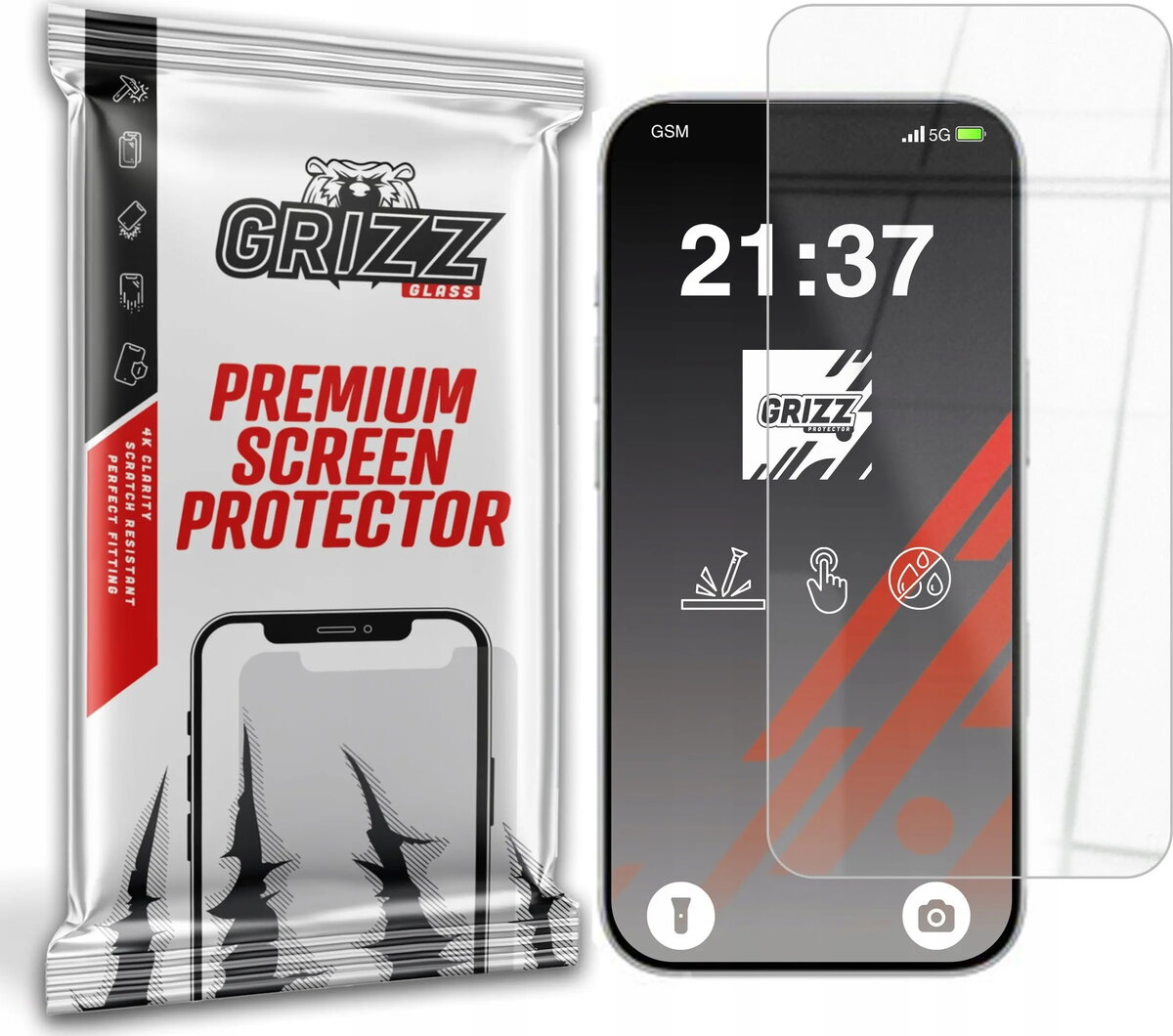Aizsargstikls GrizzGlass HybridGlass priekš Apple iPhone