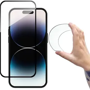 Защитное полное гибкое стекло Wozinsky Flexi Nano для iPhone 14 Pro с черной рамкой