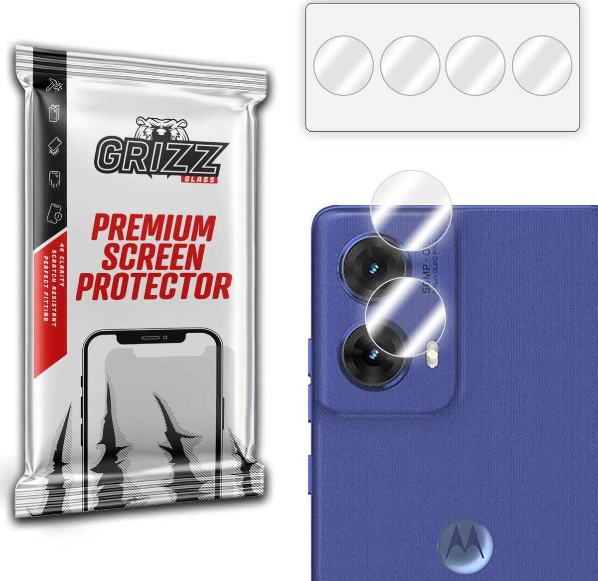 Aizsargstikls kamerai GrizzGlass HybridGlass priekš Motorola