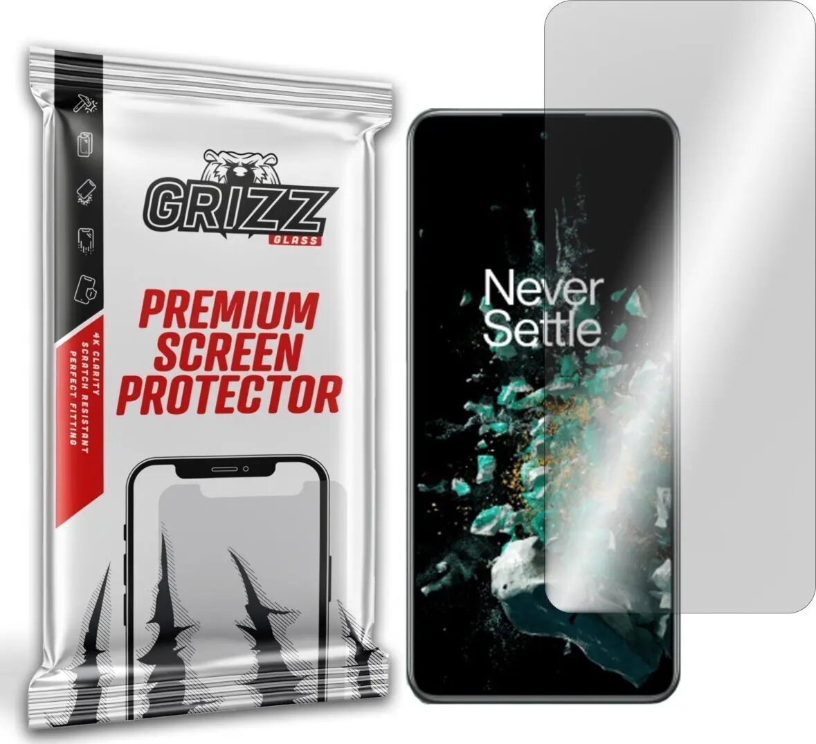 Hibrīda rūdīta aizsargstikla GrizzGlass priekš OnePlus