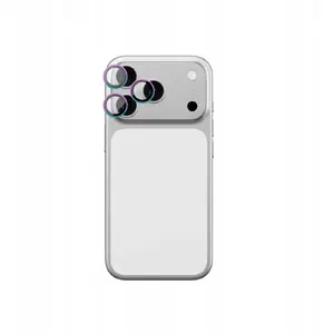 Защитное стекло для камеры Amazingthing для iPhone 17 Pro / Pro Max с радужной алюминиевой рамкой
