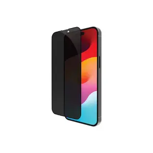 Screen protector d bramante Eco* shield with privacy filter, black frame — for Apple iPhone 13 / 13 Pro / 14 / 16e