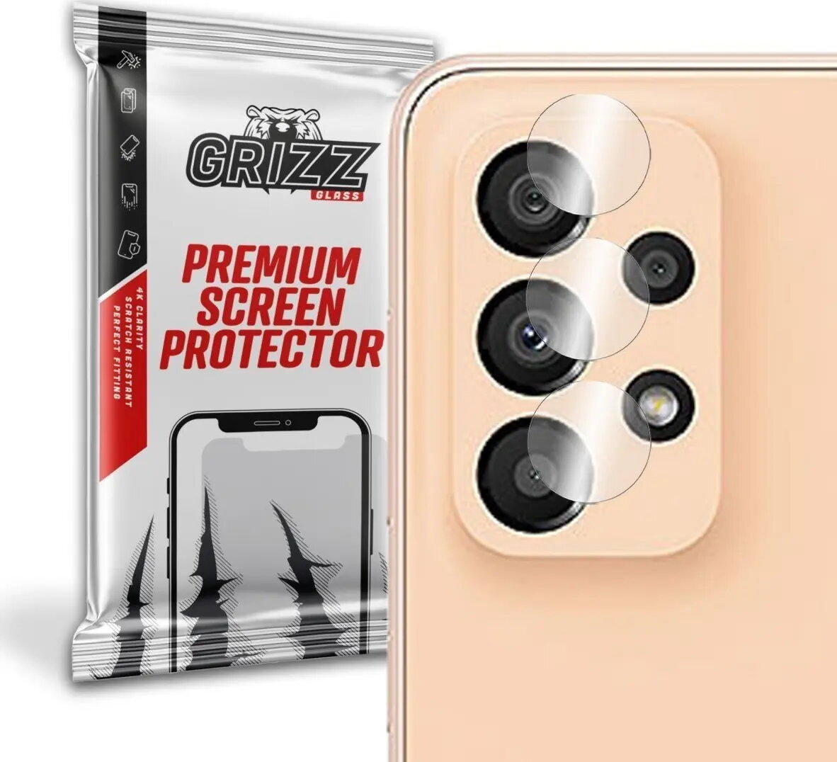Hibrīda kameras stikliņš GrizzGlass priekš Samsung