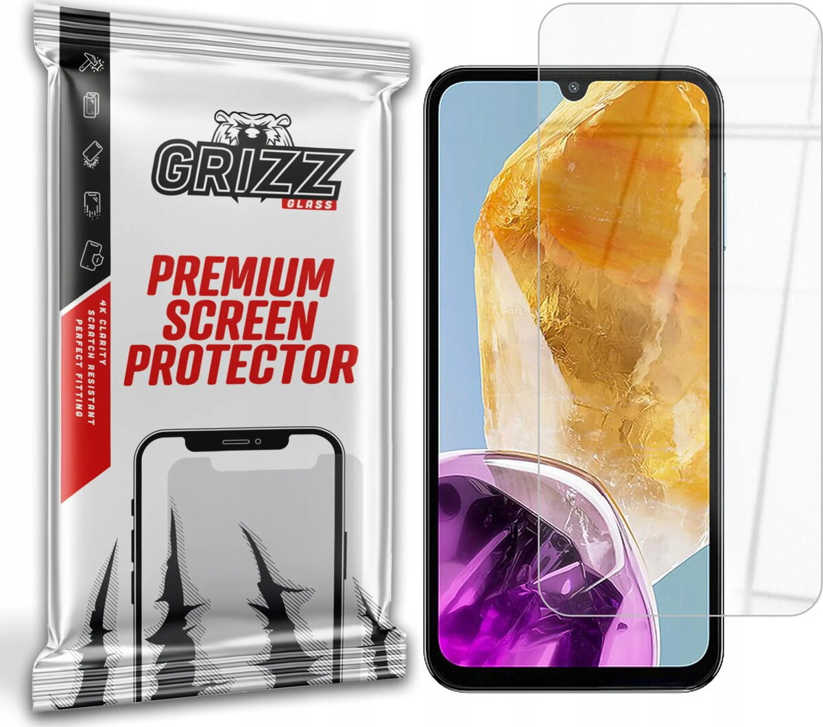 Hibrīda ekrāna aizsargstikls GrizzGlass HybridGlass priekš