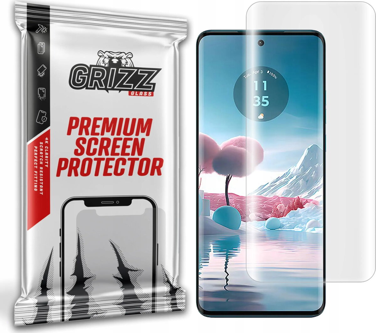 Ekrāna aizsargplēve GrizzGlass Hydrofilm priekš Motorola