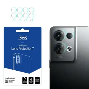 Защитное гибридное стекло 3MK для камеры Oppo Reno 8 Pro — набор 4 шт.