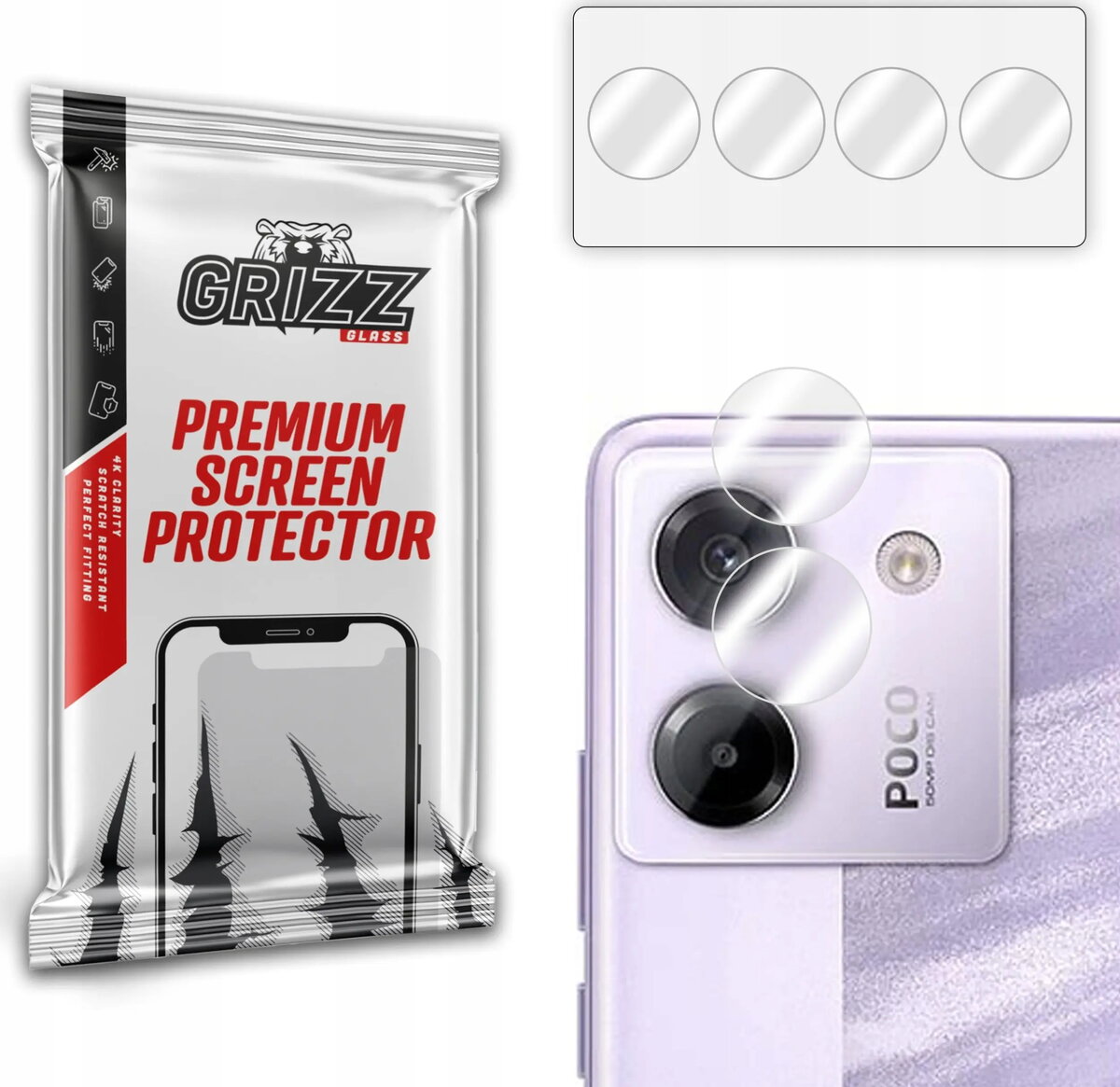 Kamera aizsargstikls GrizzGlass HybridGlass priekš Xiaomi