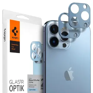 Pūtāta kameras stikliņš Spigen Optik priekš Apple iPhone 13 Pro / 13 Pro Max Sierra Blue (2 gab.)