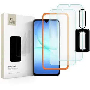 Закалённое защитное стекло Tech-Protect Supreme Easy Set 3 в 1 для Samsung Galaxy A17 4G/5G, прозрачное