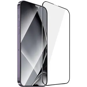 Закалённое защитное стекло с металлической рамкой для iPhone 14 Pro Max 6,7" — TelForceOne