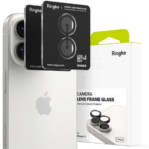 Camera Frame Protector 2-pack Ringke for iPhone 17 — black, lens frame covers