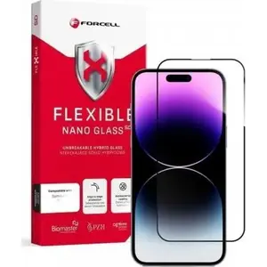 Screen protector FORCELL Flexible 5D hybrid glass for iPhone 14 Pro Max (black)