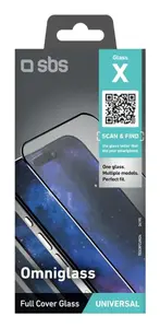 SBS Omniglass X Universal Clear Screen Protector Tempered Glass Transparent