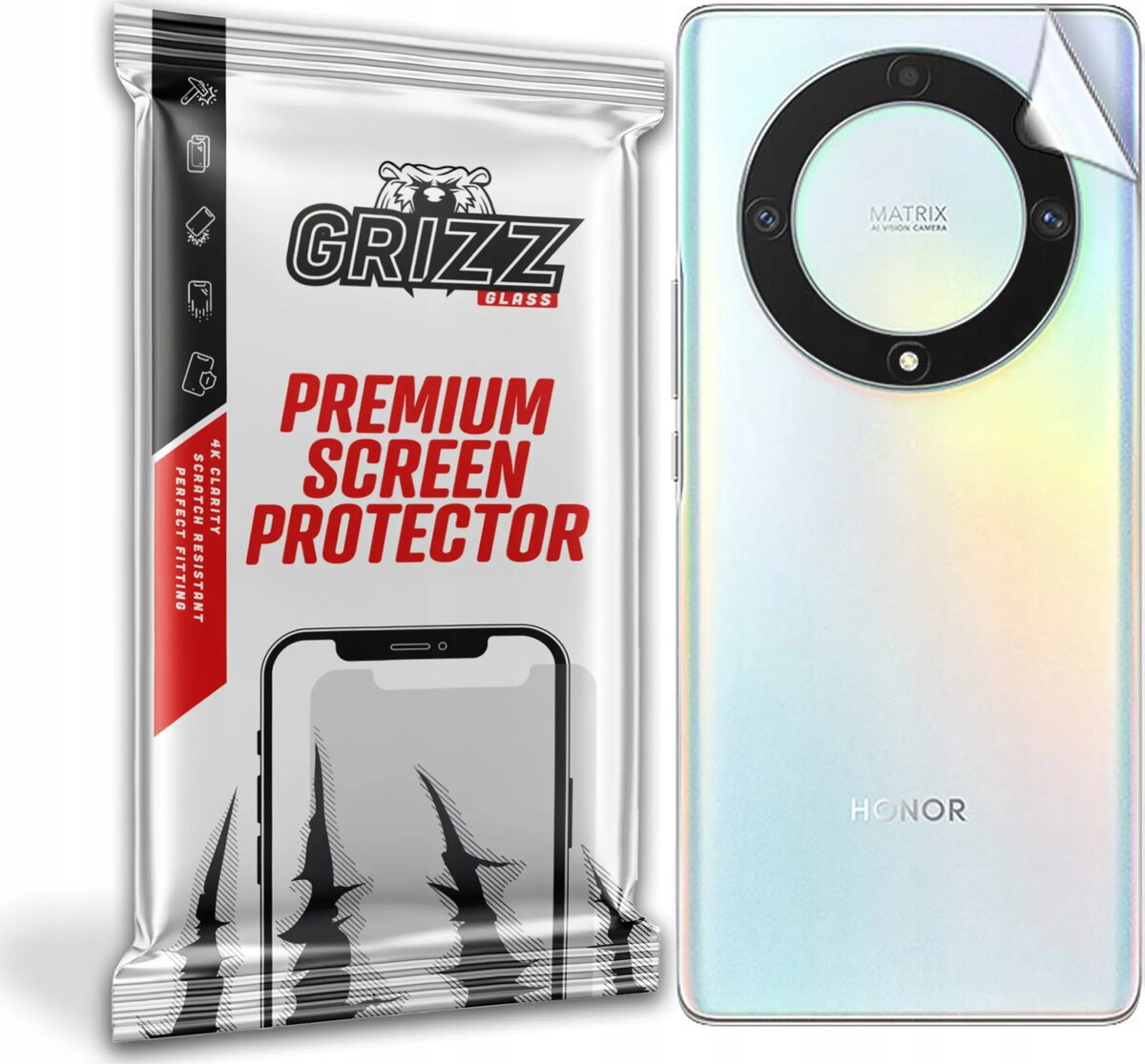 Aizmugurējā aizsargplēve GrizzGlass SatinSkin priekš Honor