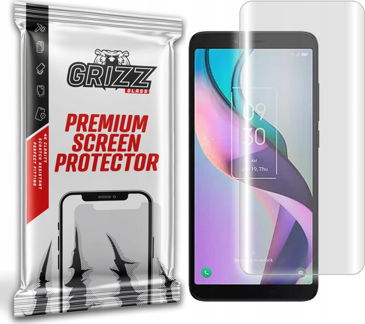 Ekrāna aizsargplēve GrizzGlass Hydrofilm priekš TCL