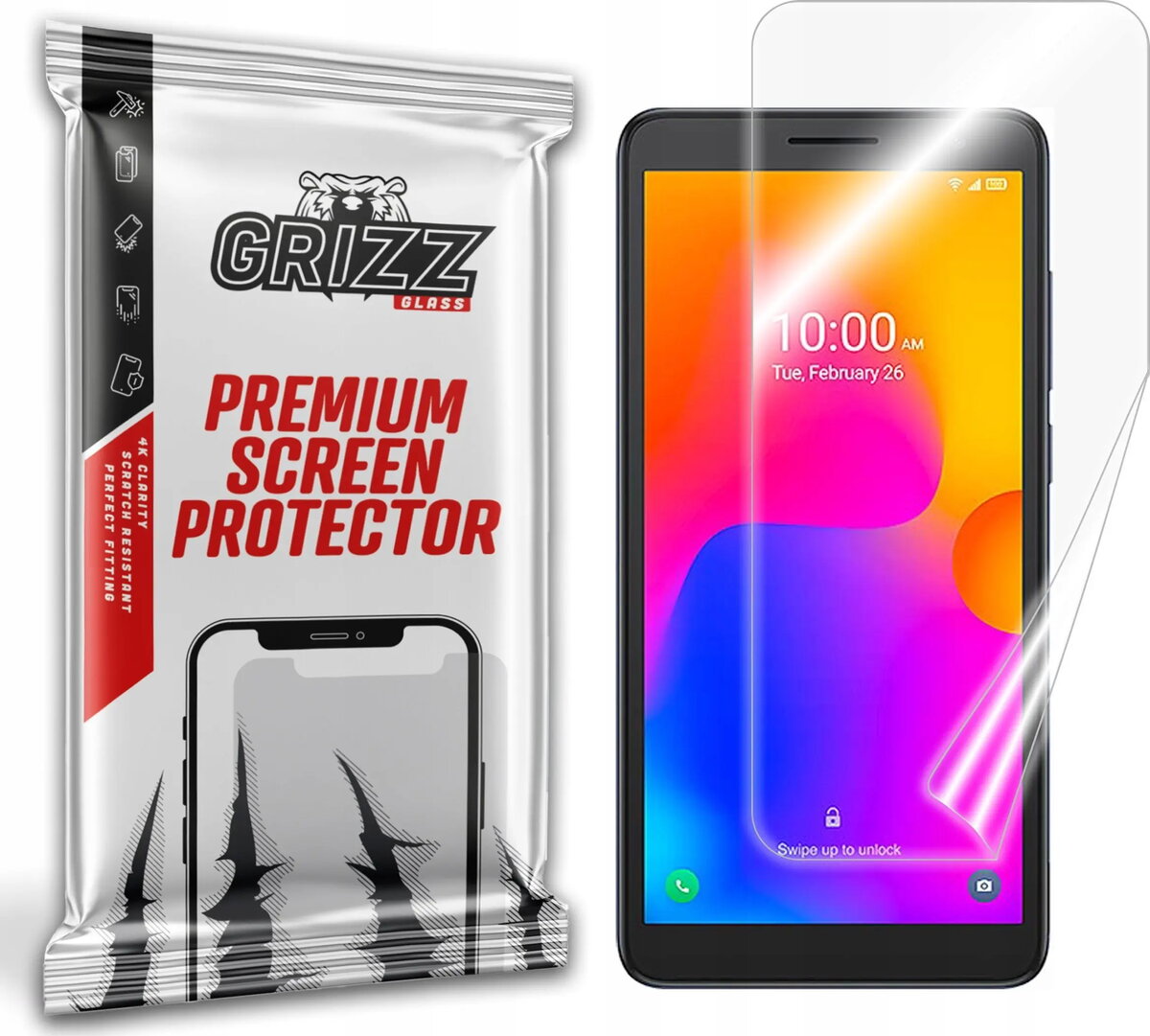 Stikla aizsargplēve GrizzGlass CeramicFilm priekš Alcatel