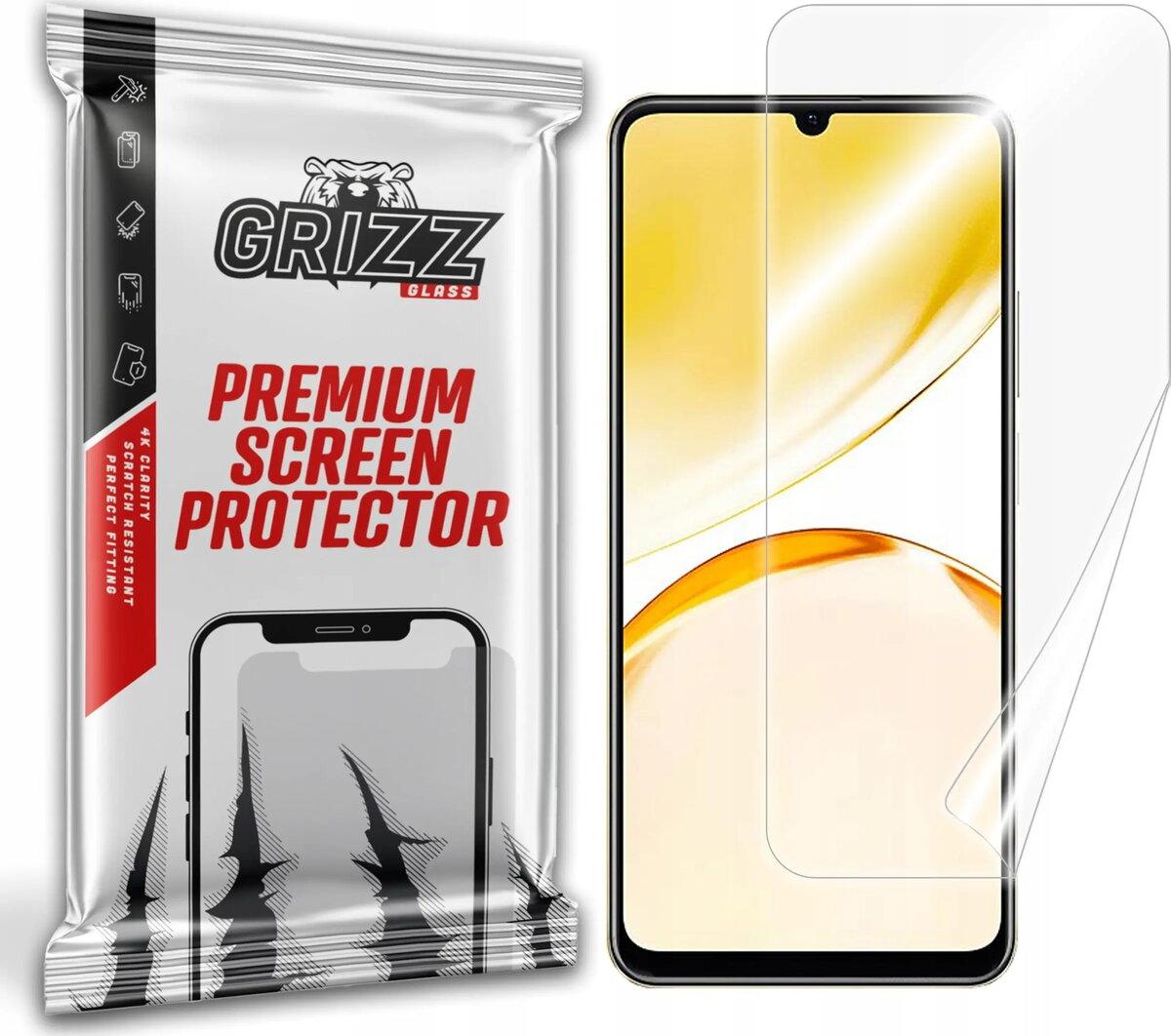Ekrāna aizsargplēve GrizzGlass CeramicFilm priekš Realme