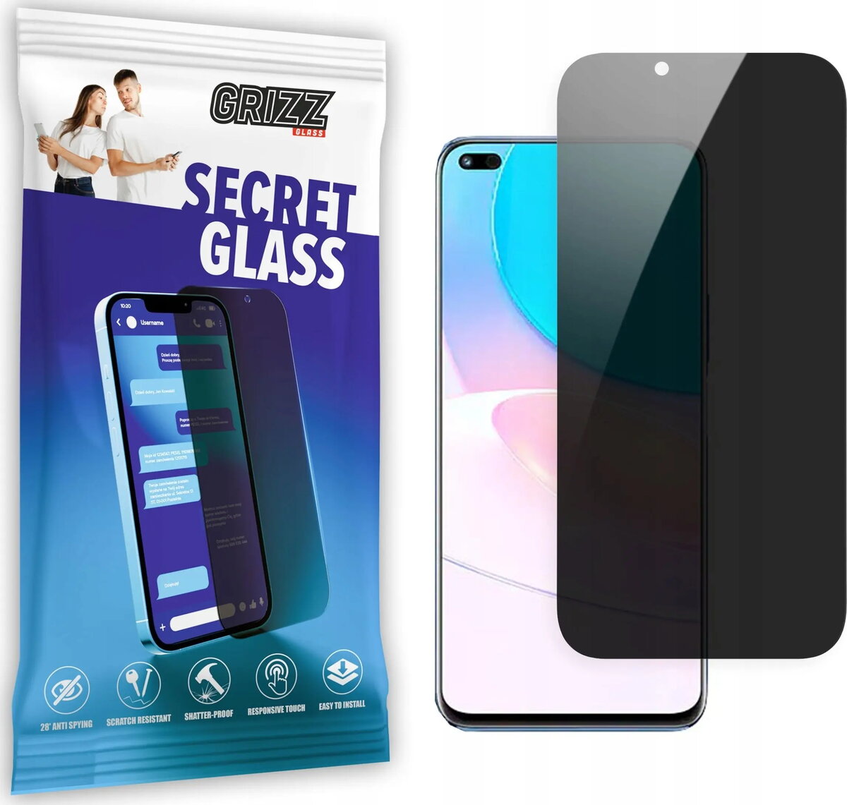 GrizzGlass SecretGlass aizsargstikls ar privātuma efektu