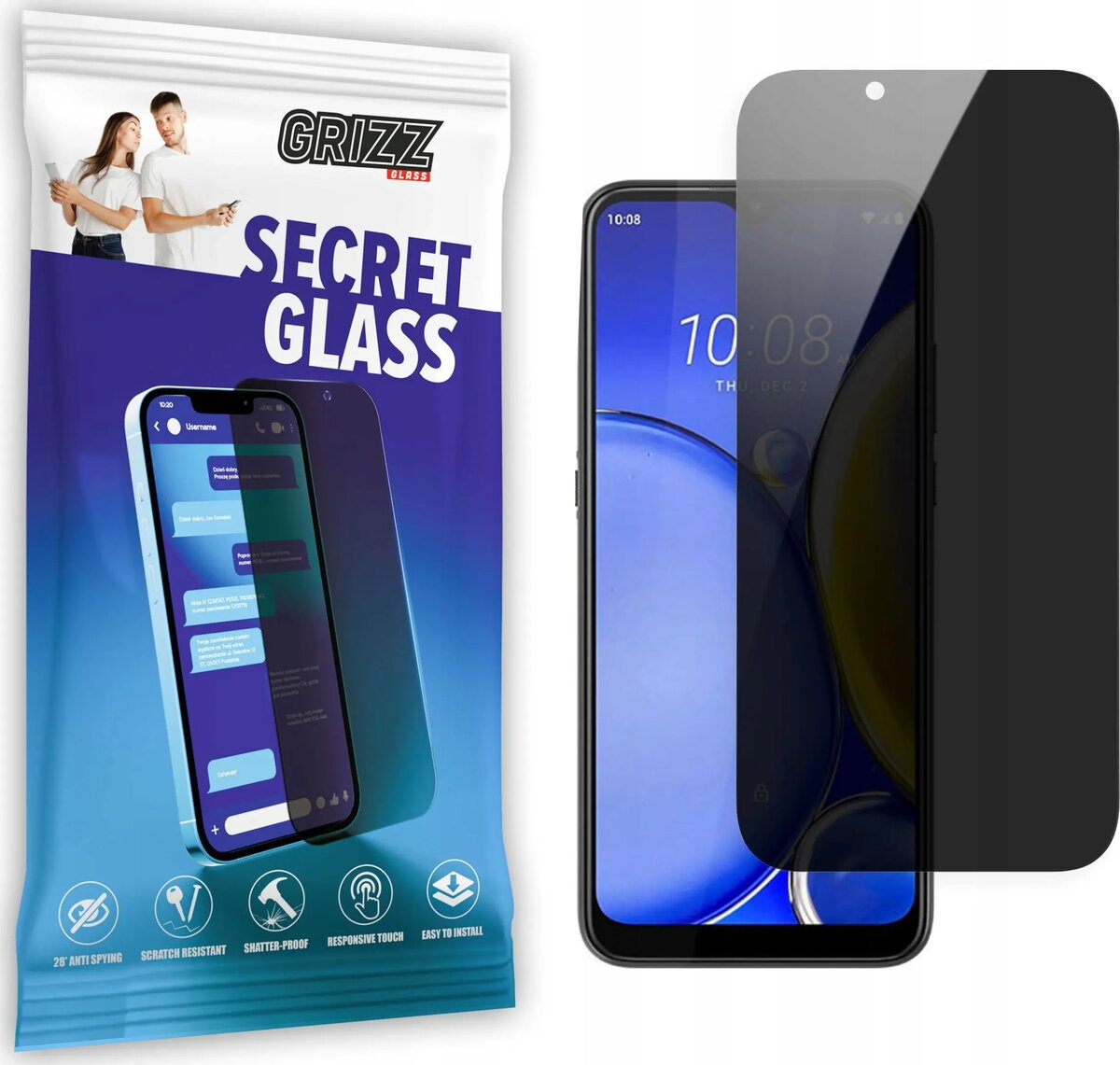 Aizsargstikls ar privātumu GrizzGlass SecretGlass priekš