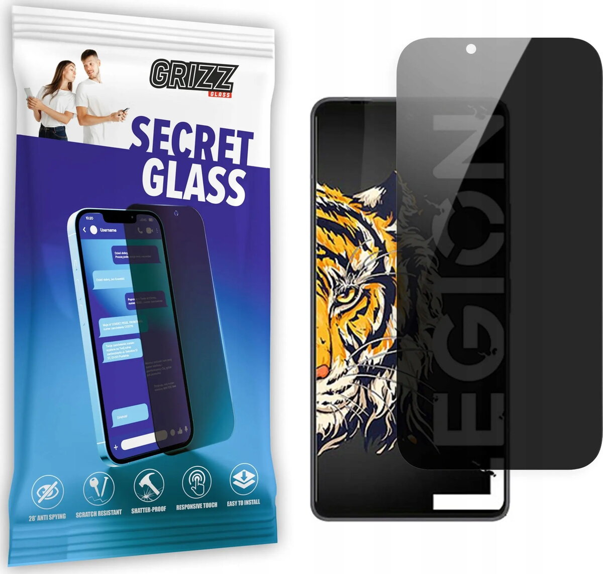 Privātuma aizsargstikls GrizzGlass SecretGlass priekš Lenovo
