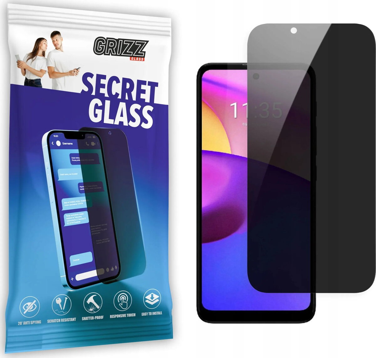 Aizsargstikls ar privātumu GrizzGlass SecretGlass priekš