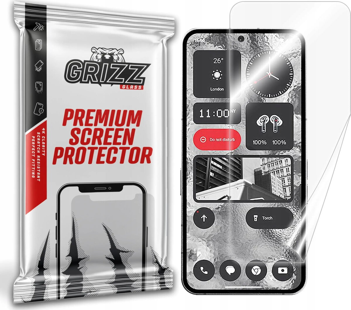 Aizsargplēve GrizzGlass CeramicFilm priekš Nothing Phone