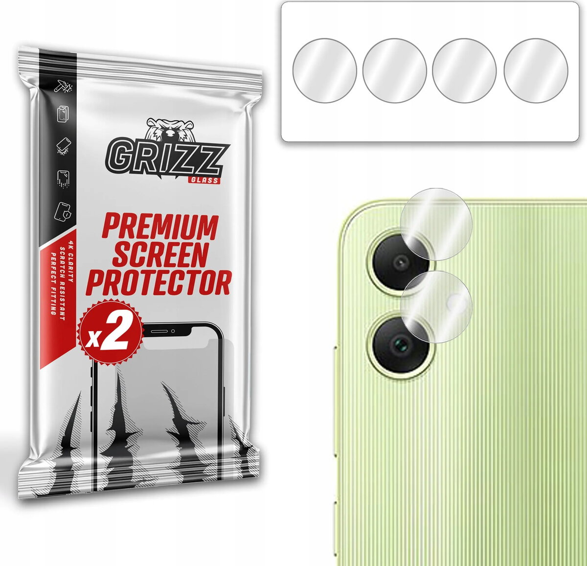 Aizsargstikls kameras GrizzGlass HybridGlass Camera priekš