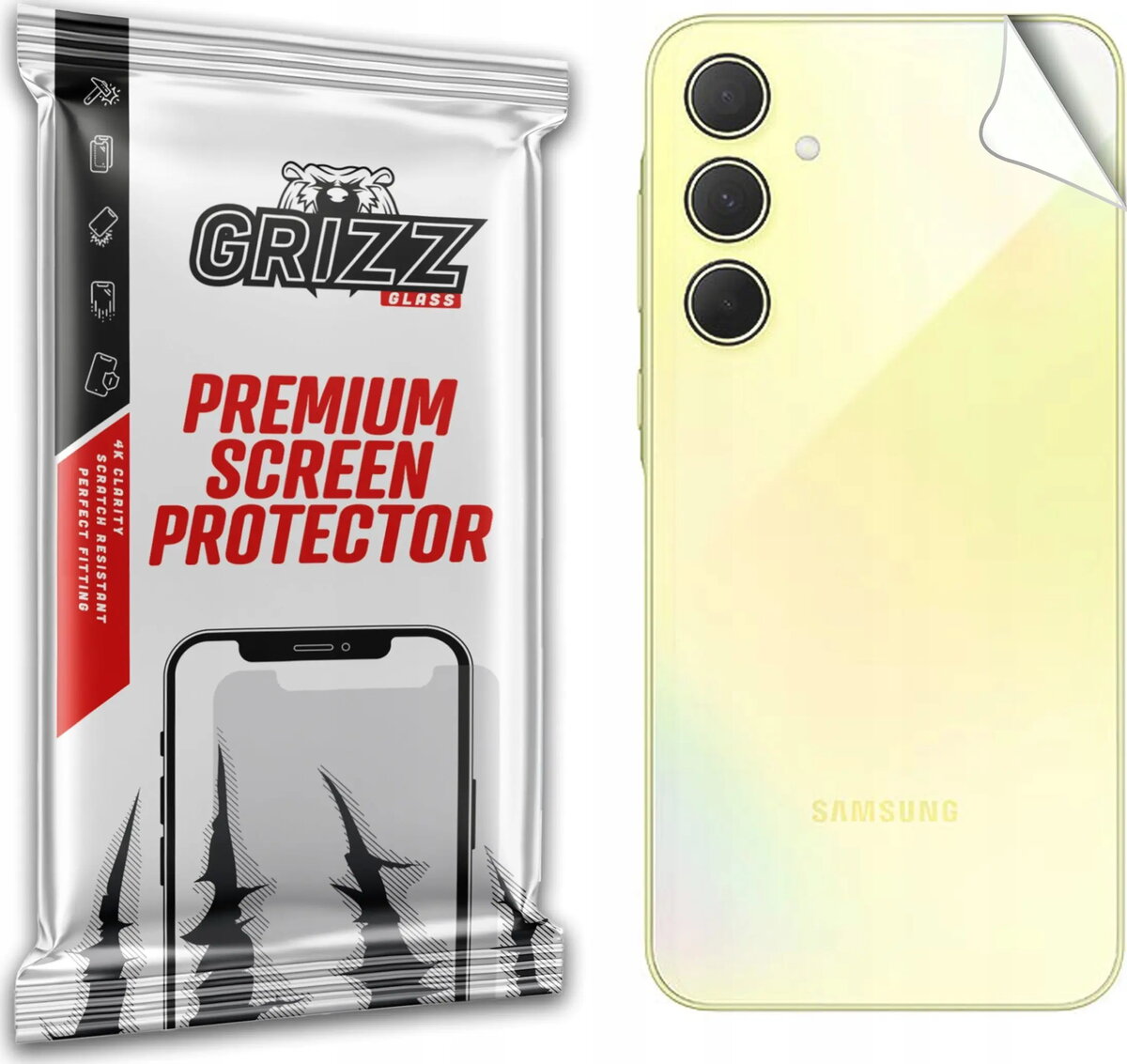 GrizzGlass UltraSkin aizmugures plēve Samsung Galaxy