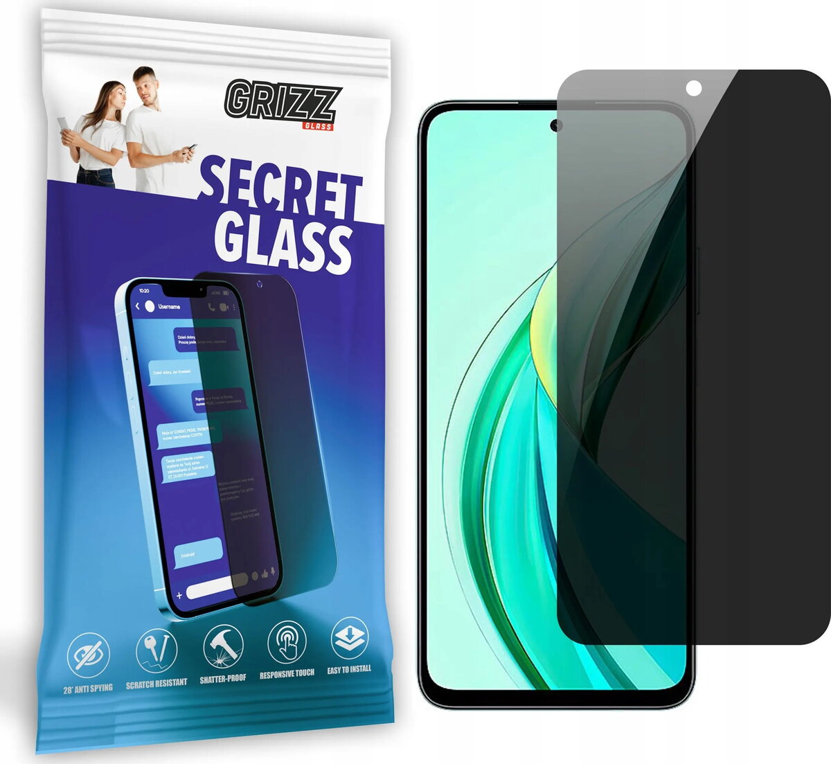 Stikla privātuma aizsargs GrizzGlass SecretGlass priekš