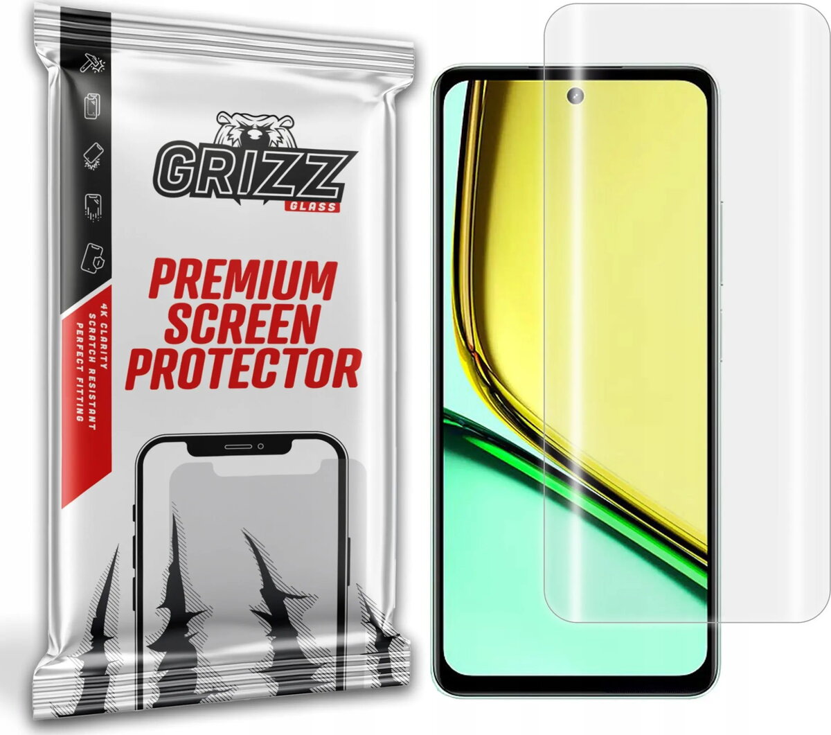 Ekrāna aizsargplēve GrizzGlass Hydrofilm priekš Realme