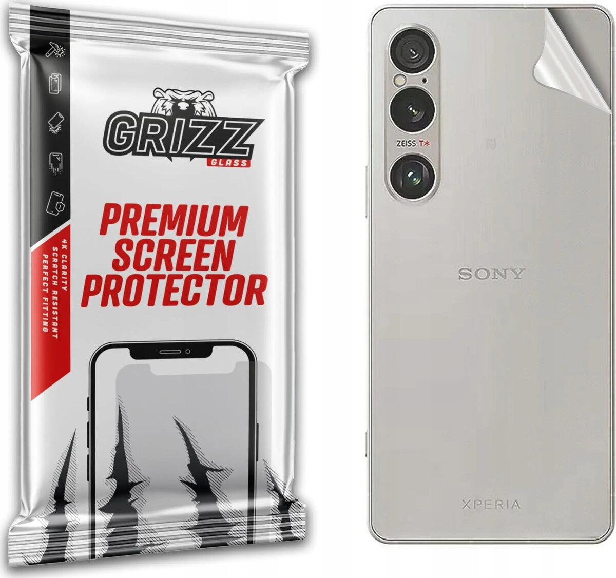 Aizmugures aizsargplēve GrizzGlass SatinSkin priekš Sony