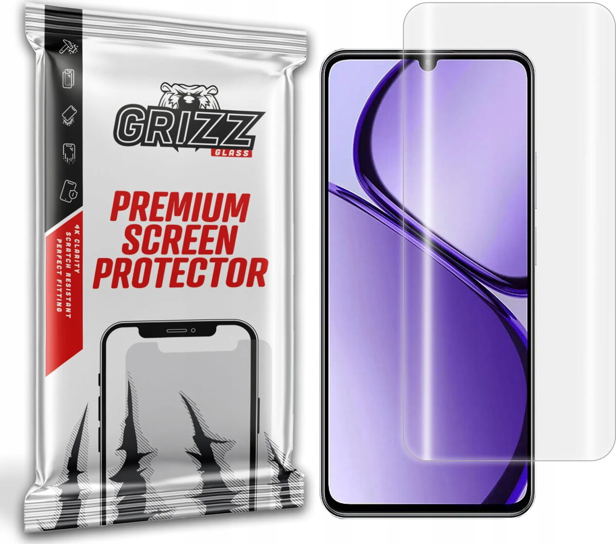 Hidroželatīna aizsargplēve GrizzGlass Hydrofilm priekš Realme