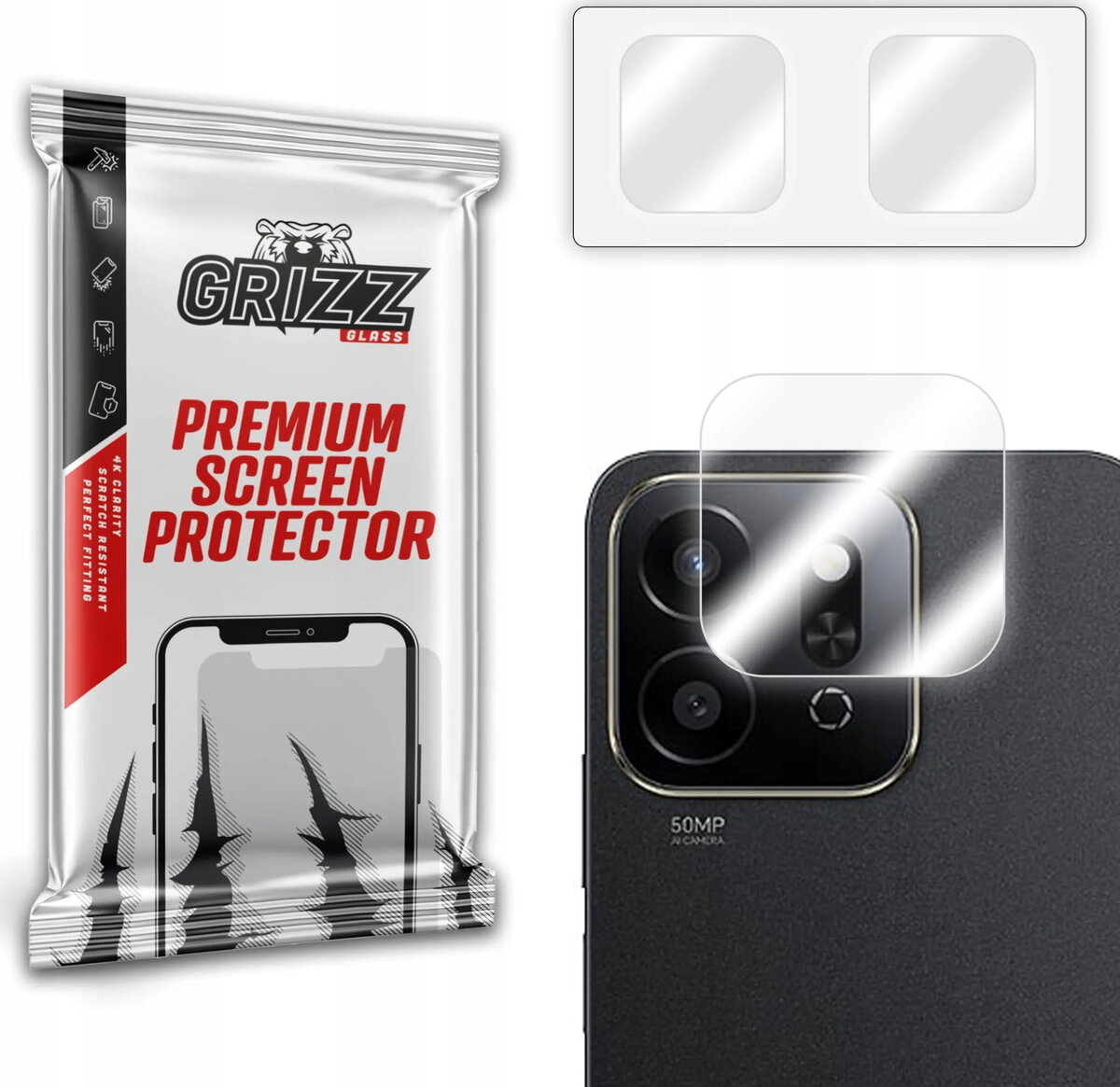 Kamera aizsargstikls GrizzGlass HybridGlass priekš Honor