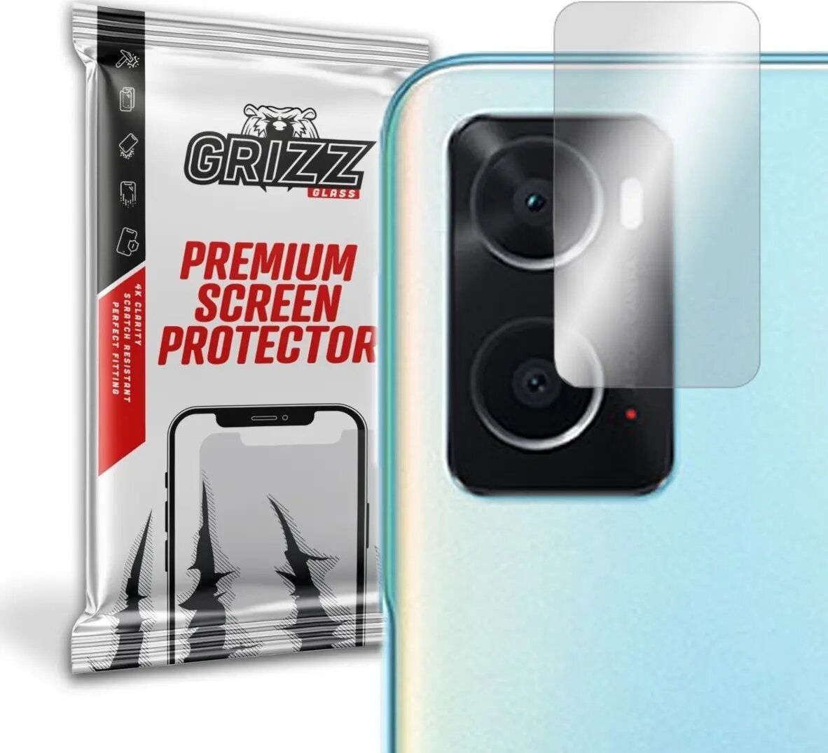 Hibrīda kameras stikliņš GrizzGlass priekš Oppo